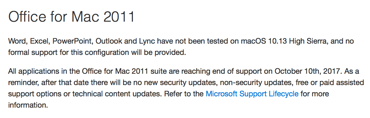 lync for mac not working on sierra